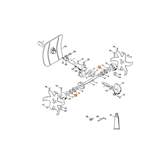 STIHL  Pierścień uszczelniający wał 17x35x7 9640 003 1740